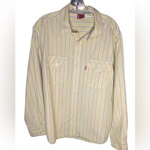 Levis Y2K men’s yellow with blue/white thin stripes
Size XL, 100% cotton